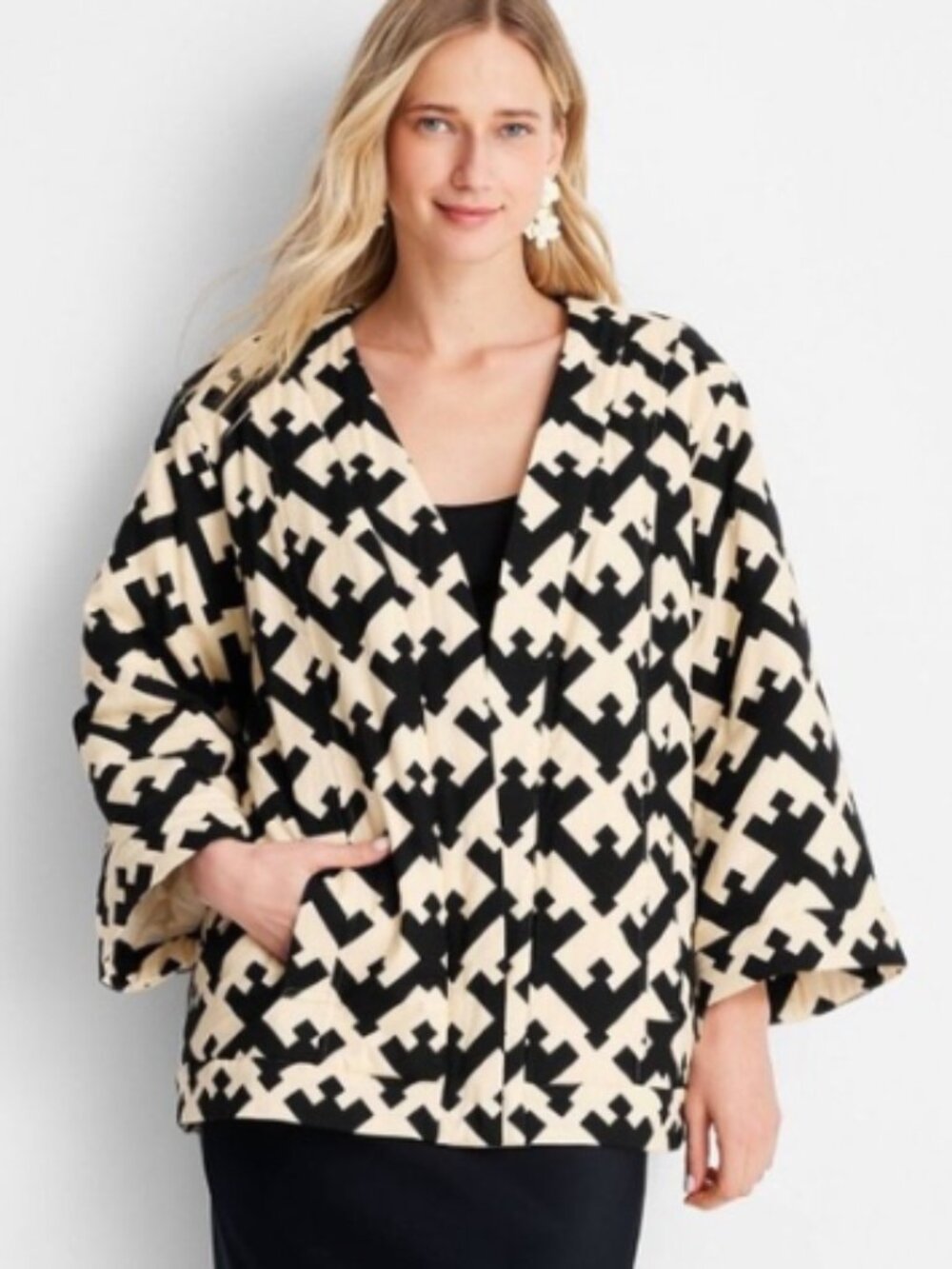 Geo Print Oversized Future Collective (Target) Quilted Jacket - Picture 2 of 7